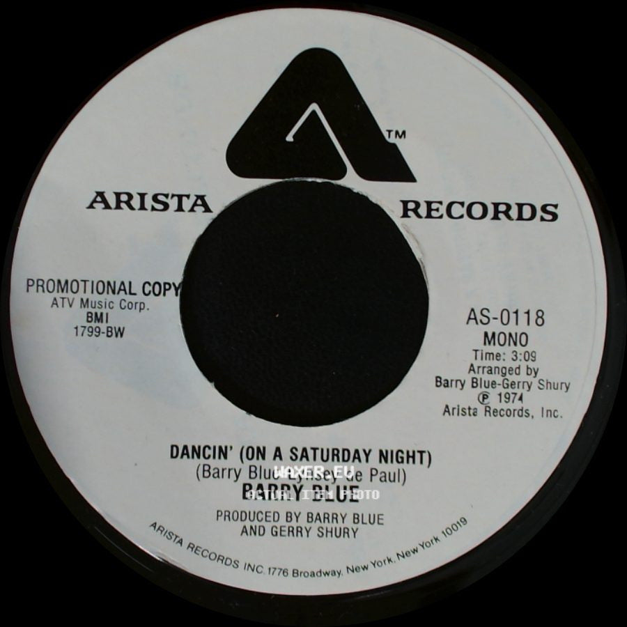 Barry Blue - Dancin' (On A Saturday Night) / Dancin' (On A Saturday Night) side A