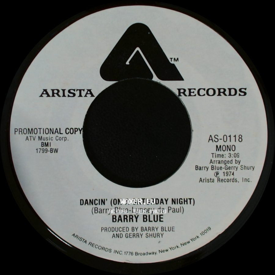 Barry Blue - Dancin' (On A Saturday Night) / Dancin' (On A Saturday Night) side A