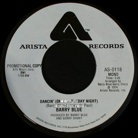 Barry Blue - Dancin' (On A Saturday Night) / Dancin' (On A Saturday Night) side A