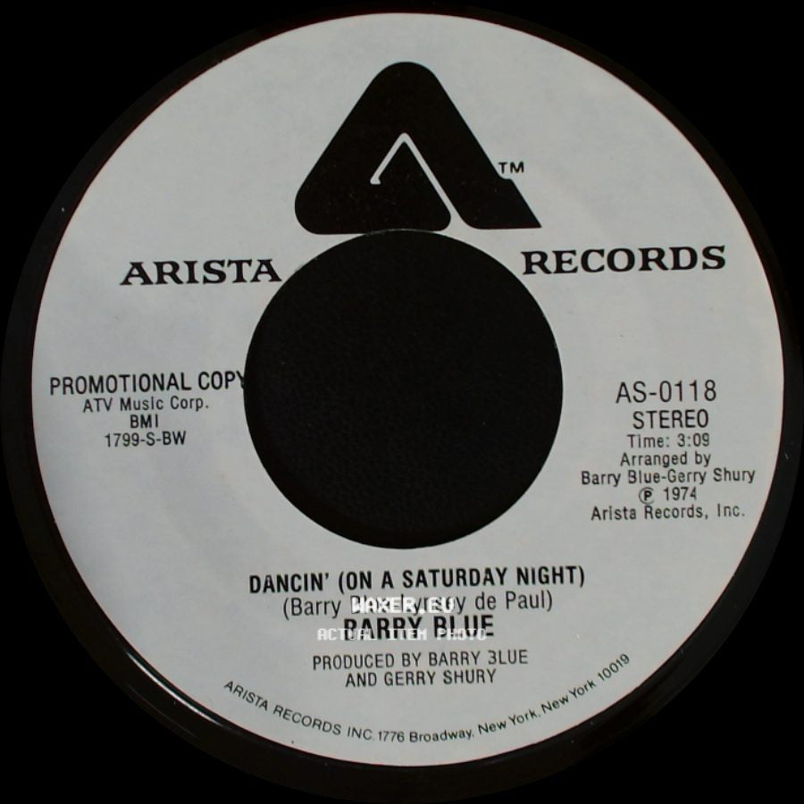 Barry Blue - Dancin' (On A Saturday Night) / Dancin' (On A Saturday Night) side B