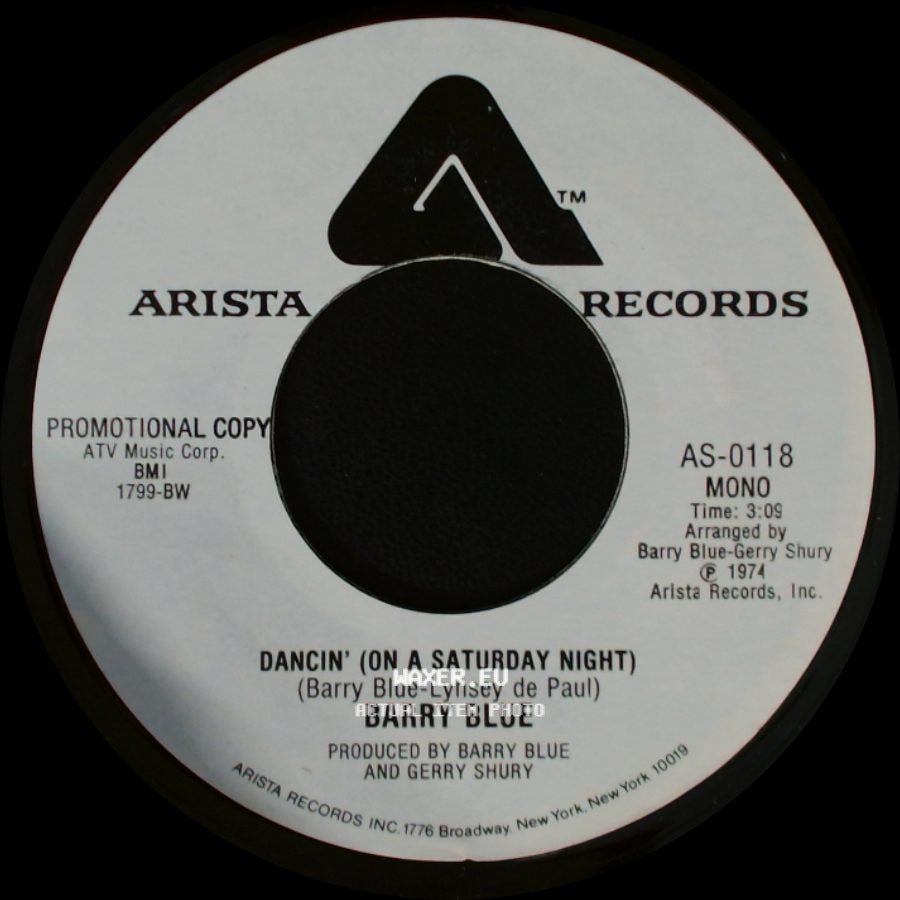 Barry Blue - Dancin' (On A Saturday Night) / Dancin' (On A Saturday Night) side A