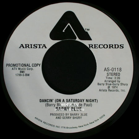Barry Blue - Dancin' (On A Saturday Night) / Dancin' (On A Saturday Night) side B
