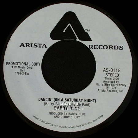Barry Blue - Dancin' (On A Saturday Night) / Dancin' (On A Saturday Night) side A