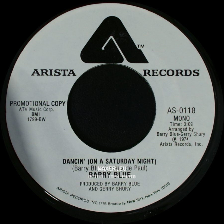 Barry Blue - Dancin' (On A Saturday Night) / Dancin' (On A Saturday Night) side B