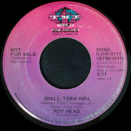 Roy Head - Small Town Girl / Small Town Girl side B