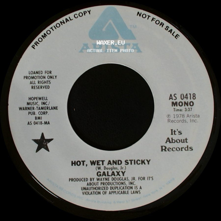 Galaxy - Hot, Wet And Sticky / Hot, Wet And Sticky side B