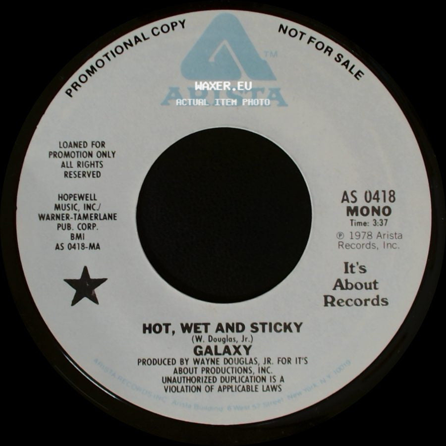 Galaxy - Hot, Wet And Sticky / Hot, Wet And Sticky side B