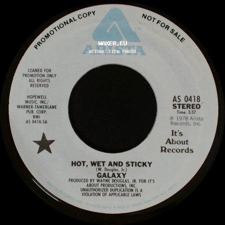 Galaxy - Hot, Wet And Sticky / Hot, Wet And Sticky side A