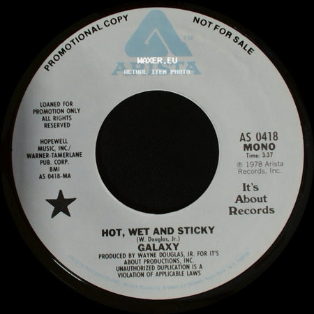 Galaxy - Hot, Wet And Sticky / Hot, Wet And Sticky side B