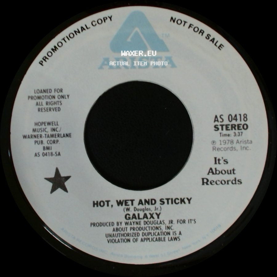 Galaxy - Hot, Wet And Sticky / Hot, Wet And Sticky side B