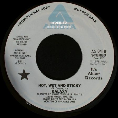 Galaxy - Hot, Wet And Sticky / Hot, Wet And Sticky side B
