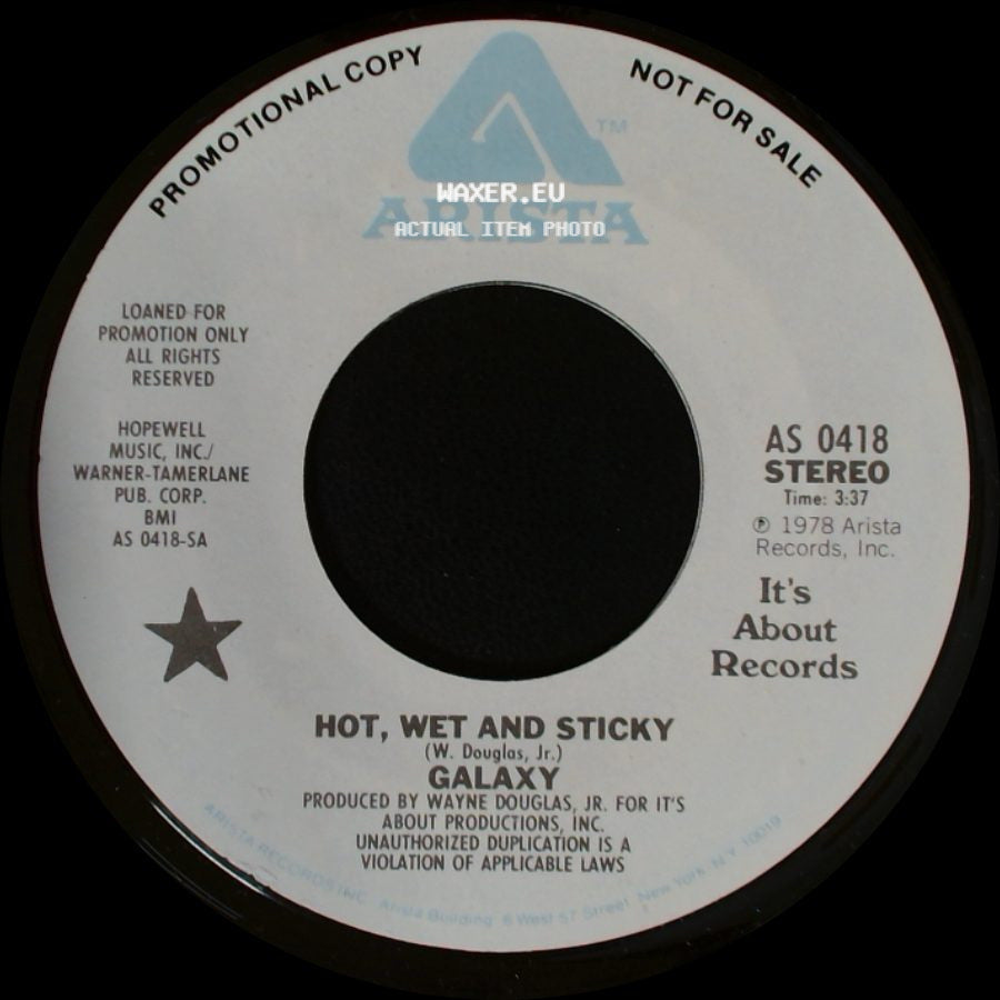Galaxy - Hot, Wet And Sticky / Hot, Wet And Sticky side B