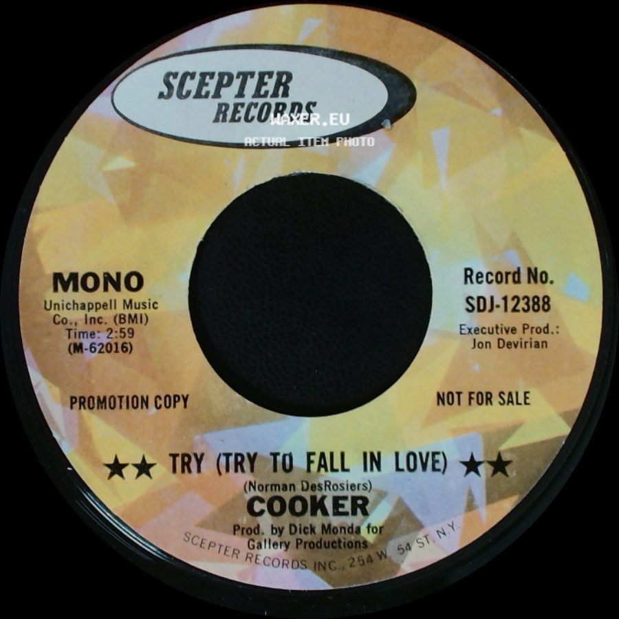 Cooker - Try (Try To Fall In Love) / Try (Try To Fall In Love) side A