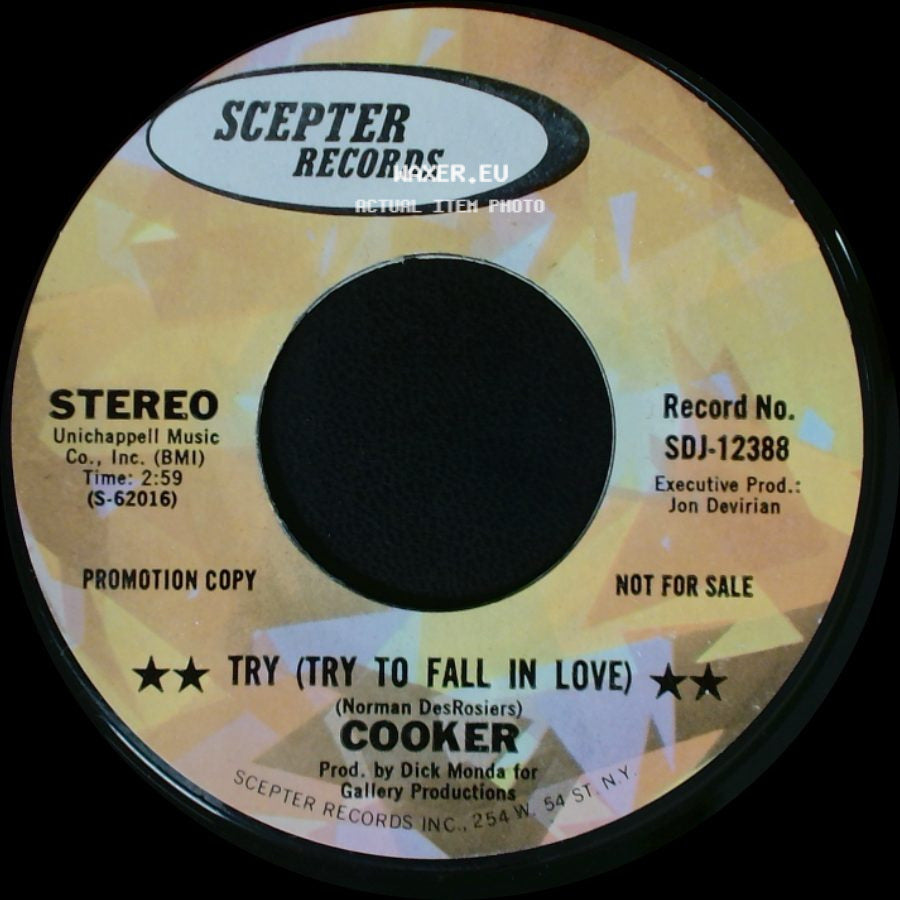 Cooker - Try (Try To Fall In Love) / Try (Try To Fall In Love) side B