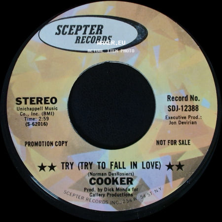Cooker - Try (Try To Fall In Love) / Try (Try To Fall In Love) side B