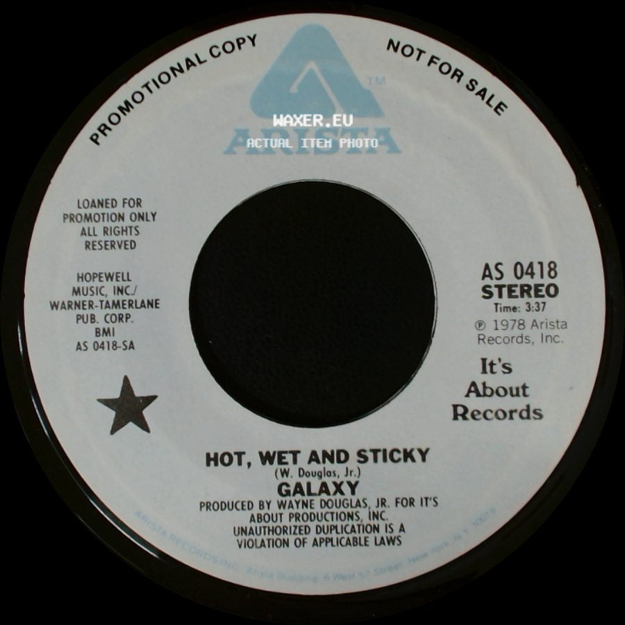 Galaxy - Hot, Wet And Sticky / Hot, Wet And Sticky side B