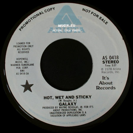 Galaxy - Hot, Wet And Sticky / Hot, Wet And Sticky side B