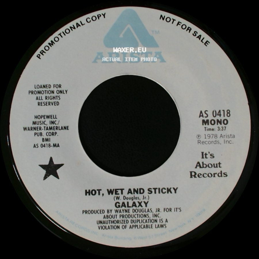 Galaxy - Hot, Wet And Sticky / Hot, Wet And Sticky side B