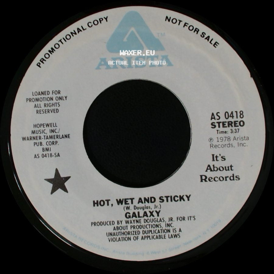 Galaxy - Hot, Wet And Sticky / Hot, Wet And Sticky side B