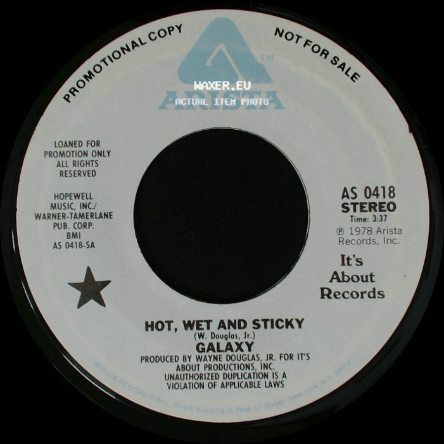 Galaxy - Hot, Wet And Sticky / Hot, Wet And Sticky side B