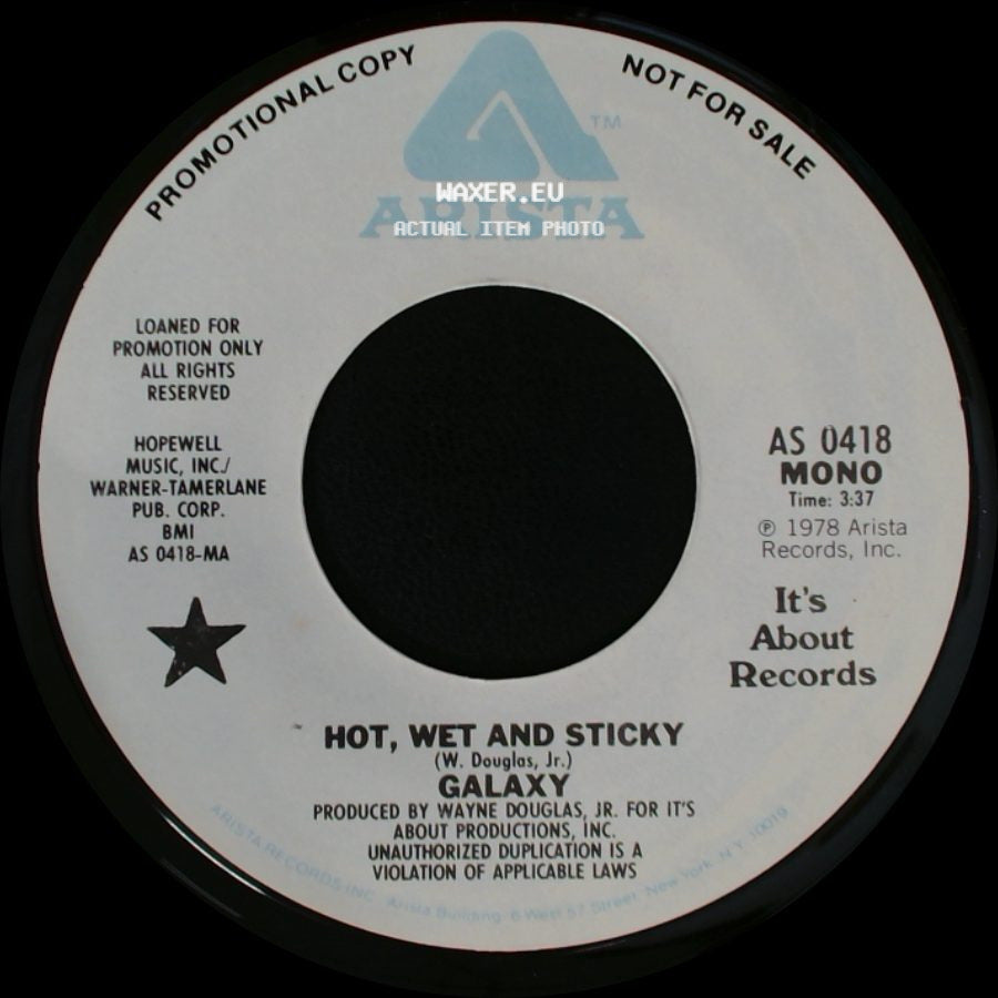 Galaxy - Hot, Wet And Sticky / Hot, Wet And Sticky side B