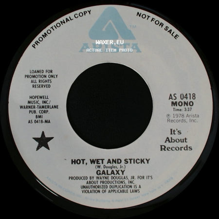 Galaxy - Hot, Wet And Sticky / Hot, Wet And Sticky side B