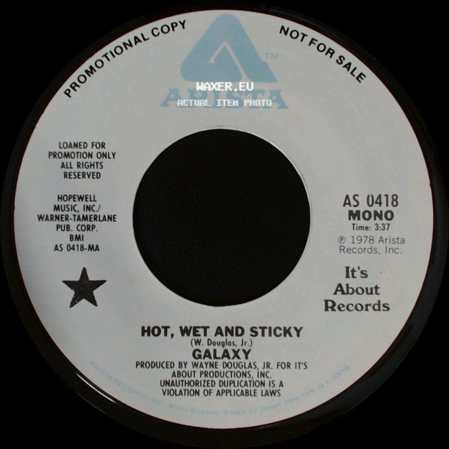 Galaxy - Hot, Wet And Sticky / Hot, Wet And Sticky side B