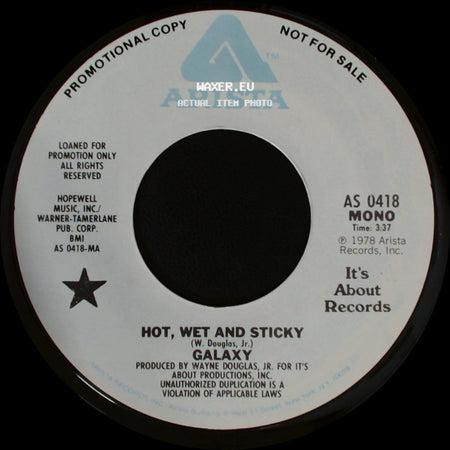 Galaxy - Hot, Wet And Sticky / Hot, Wet And Sticky side B
