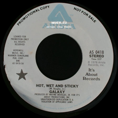 Galaxy - Hot, Wet And Sticky / Hot, Wet And Sticky side A