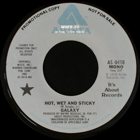 Galaxy - Hot, Wet And Sticky / Hot, Wet And Sticky side B