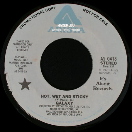Galaxy - Hot, Wet And Sticky / Hot, Wet And Sticky side B