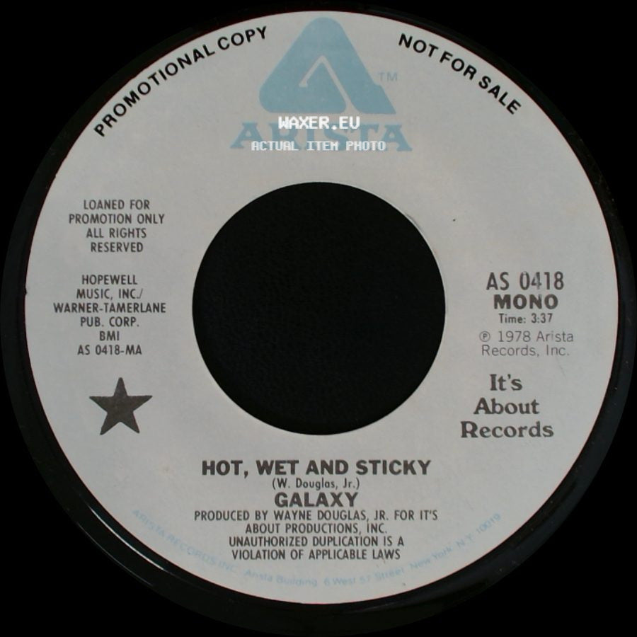 Galaxy - Hot, Wet And Sticky / Hot, Wet And Sticky side B