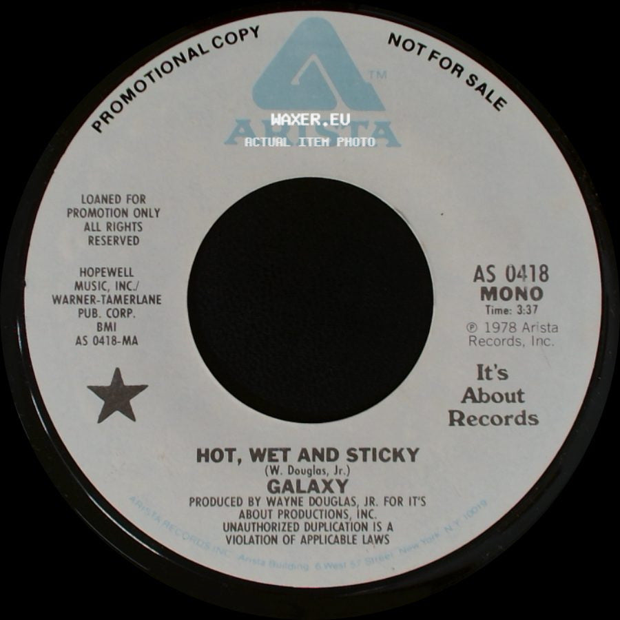 Galaxy - Hot, Wet And Sticky / Hot, Wet And Sticky side A