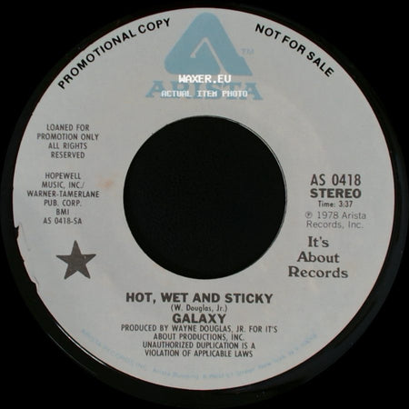Galaxy - Hot, Wet And Sticky / Hot, Wet And Sticky side B