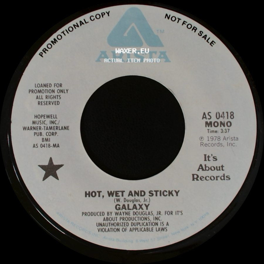 Galaxy - Hot, Wet And Sticky / Hot, Wet And Sticky side B
