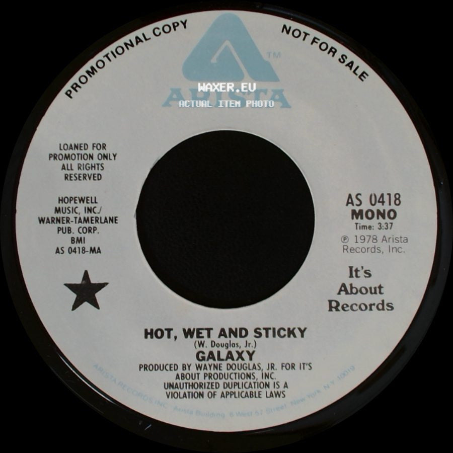 Galaxy - Hot, Wet And Sticky / Hot, Wet And Sticky side B