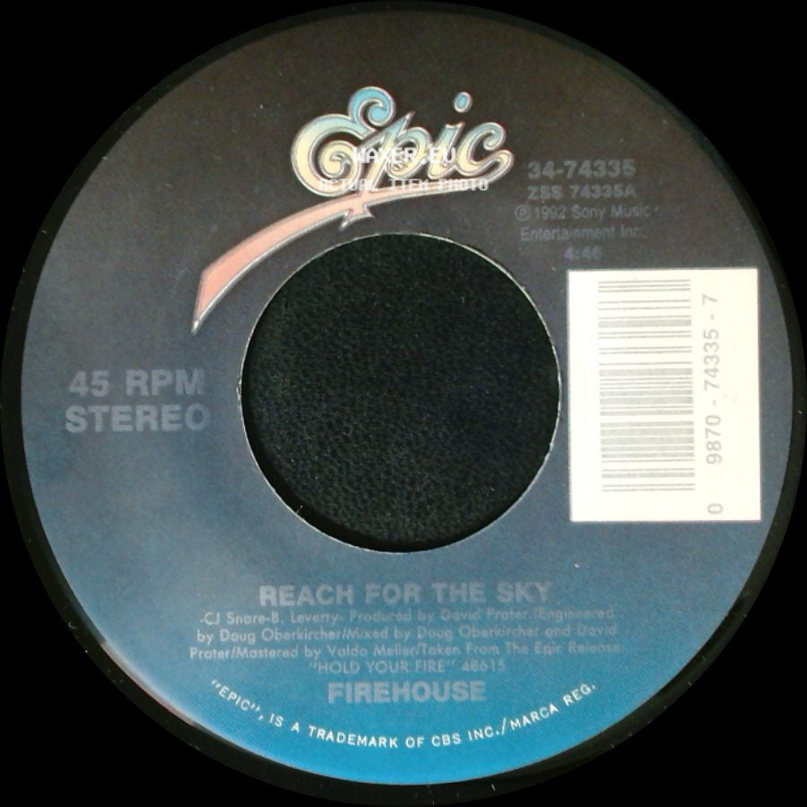 Firehouse - Reach For The Sky / Shake & Tumble (Live) side A