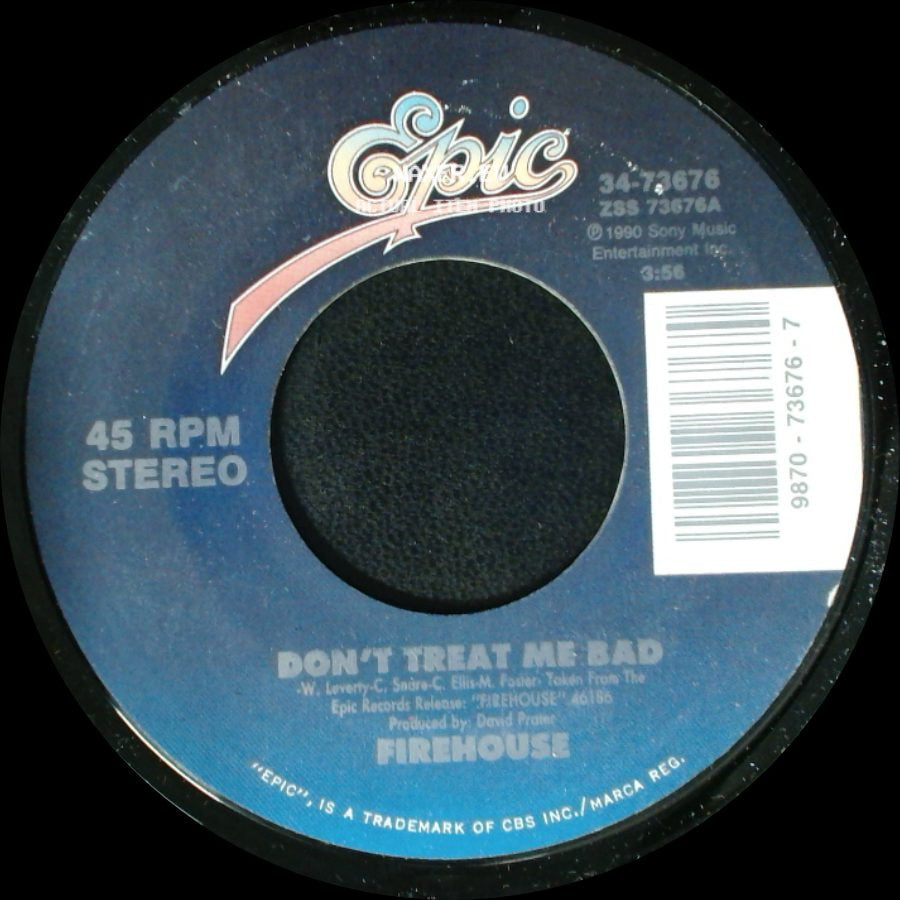 Firehouse - Don't Treat Me Bad / Overnight Sensation side A