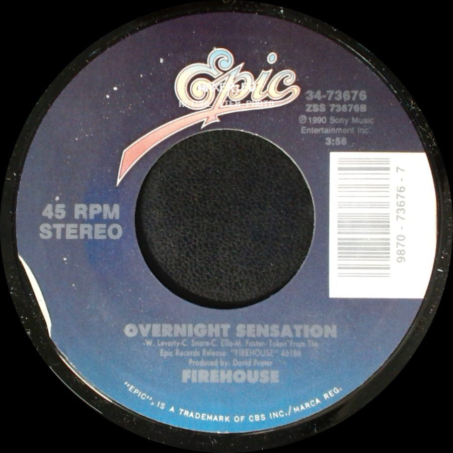 Firehouse - Don't Treat Me Bad / Overnight Sensation side B