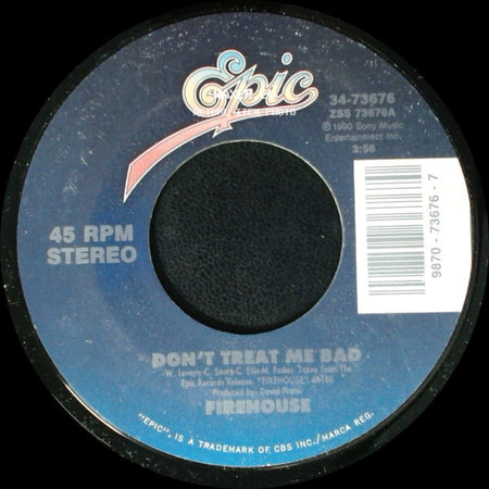 Firehouse - Don't Treat Me Bad / Overnight Sensation side A