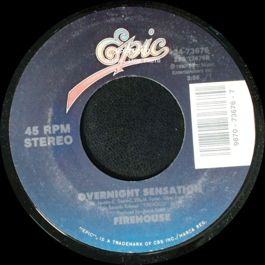 Firehouse - Don't Treat Me Bad / Overnight Sensation side B