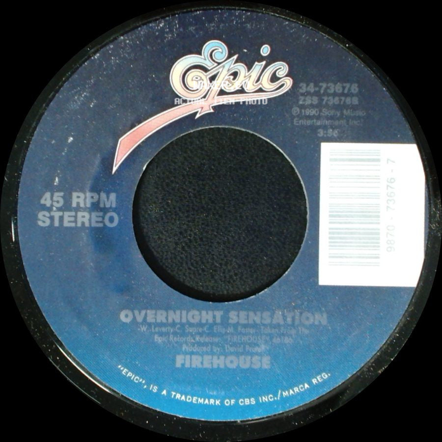 Firehouse - Overnight Sensation / Don't Treat Me Bad side A