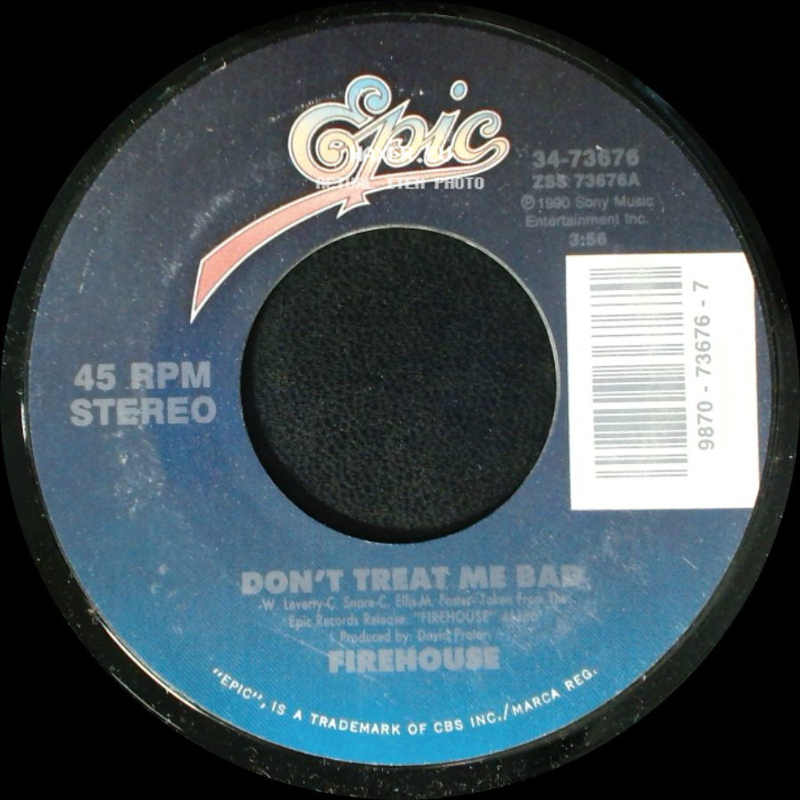 Firehouse - Don't Treat Me Bad / Overnight Sensation side A