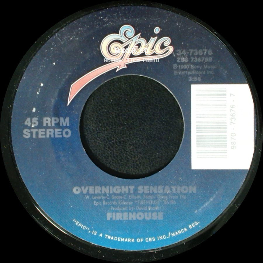 Firehouse - Don't Treat Me Bad / Overnight Sensation side B