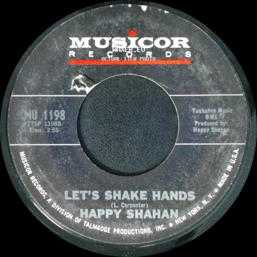 Happy Shahan - Where's My Baby Tonight / Let's Shake Hands side B
