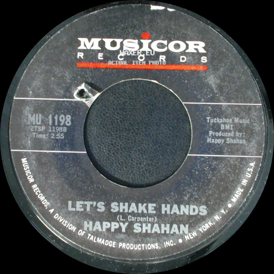 Happy Shahan - Where's My Baby Tonight / Let's Shake Hands side B
