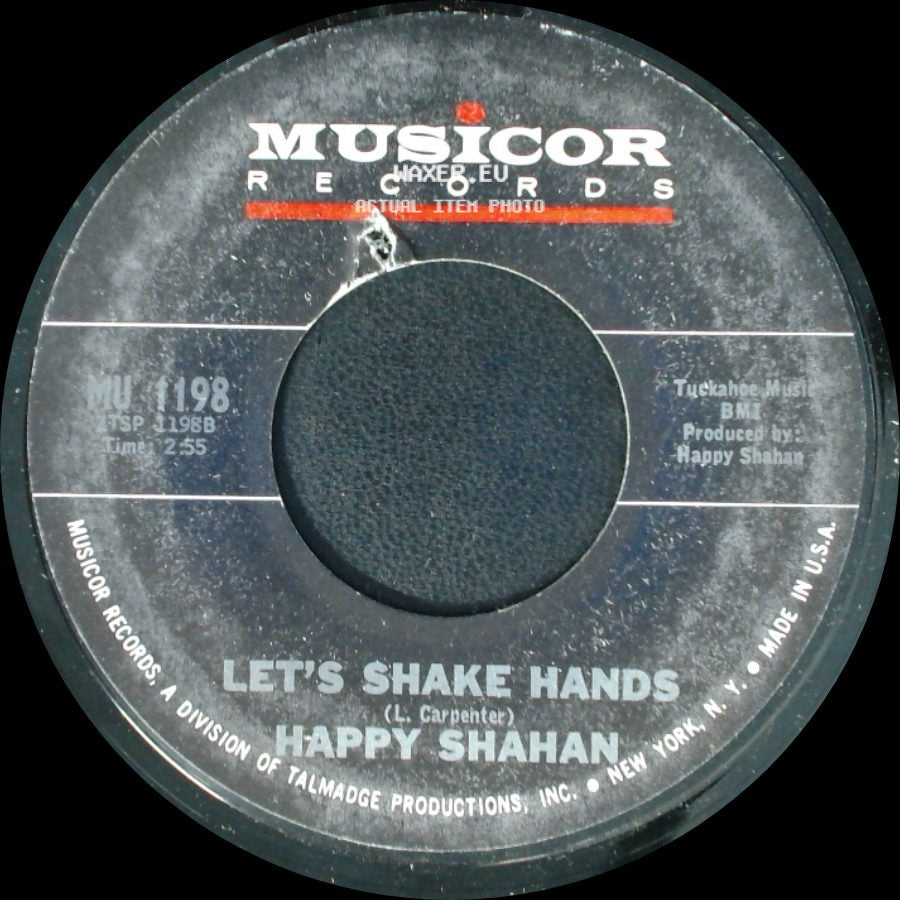 Happy Shahan - Where's My Baby Tonight / Let's Shake Hands side B