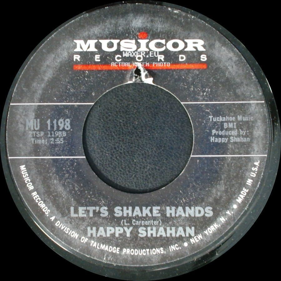 Happy Shahan - Where's My Baby Tonight / Let's Shake Hands side B