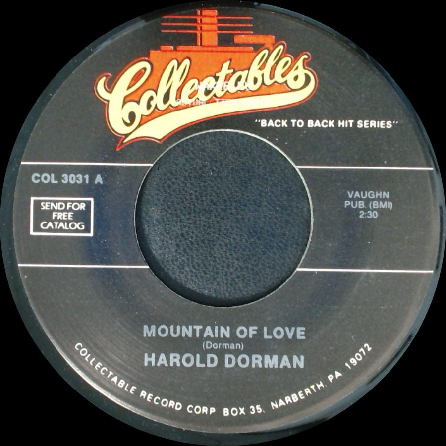 Robert Parker / Harold Dorman - Barefootin' / Mountain Of Love side B
