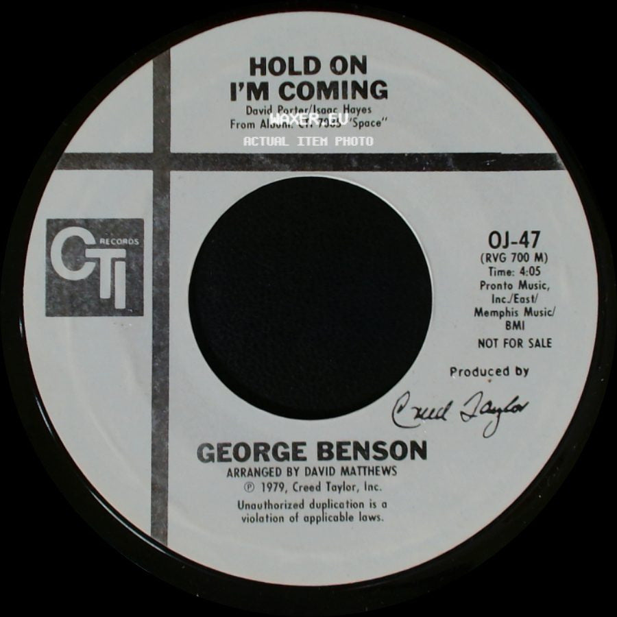 George Benson - Hold On I'm Coming / Hold On I'm Coming side A